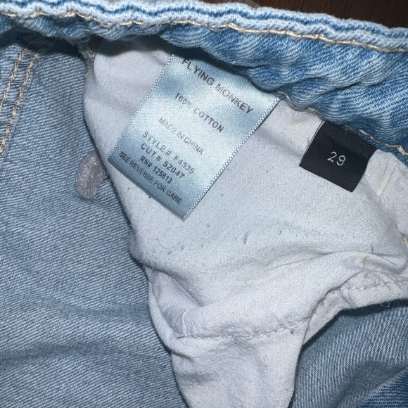 Flying Monkey Light Blue Distressed Flare Jeans - Picture 6 of 7